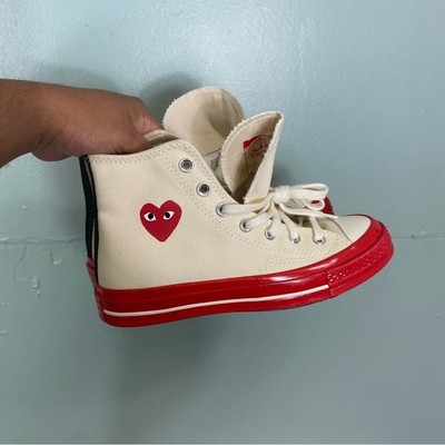 Converse Comme Des Garçons Chuck 70s High Top Sneakers Size 6.5 Women's