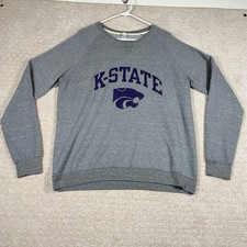 Jerzees Kansas State University Waffle Weave Shirt Mens Large Long Sleeve Gray