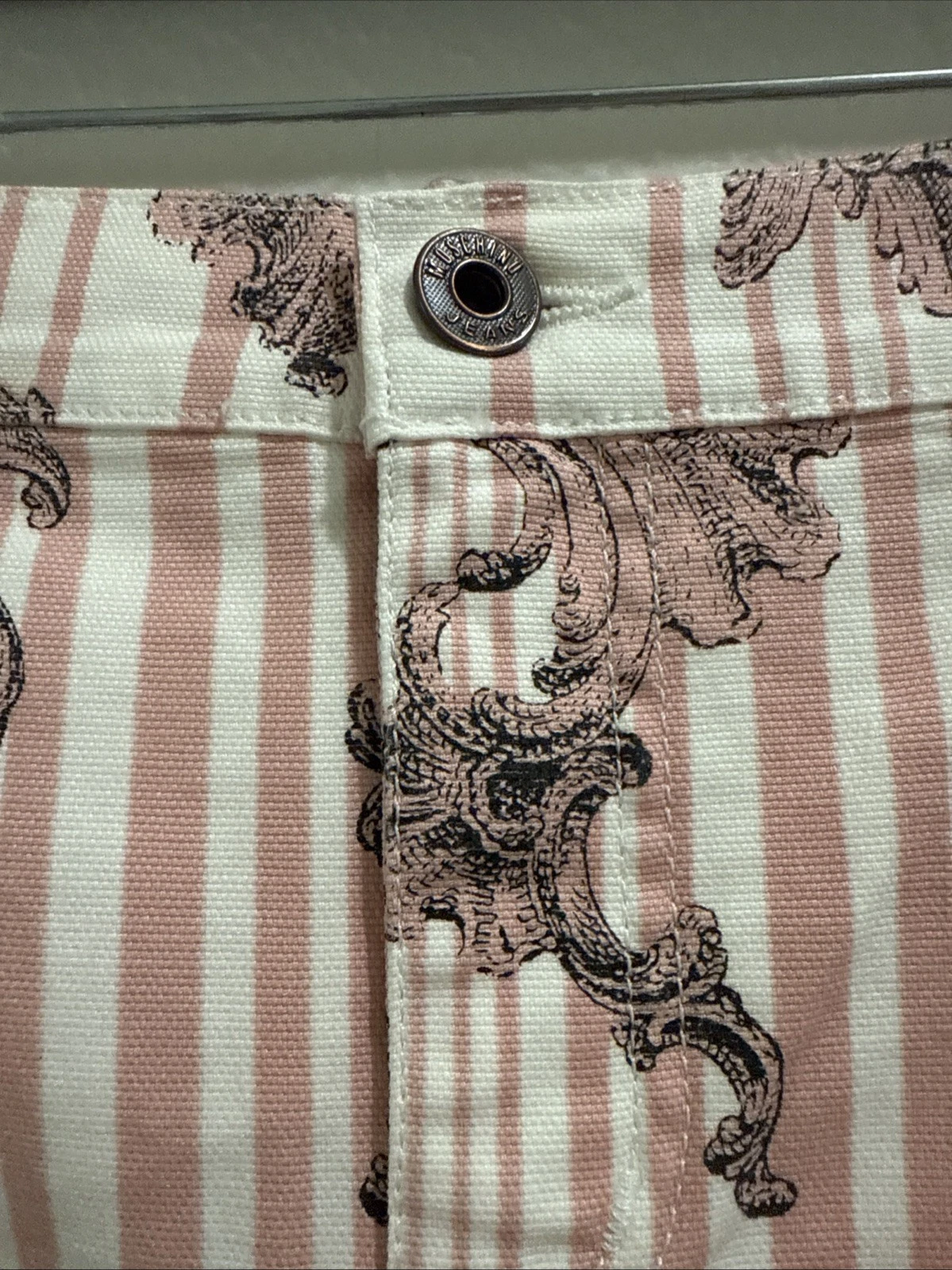 OFF WHITE Pantalone donna Moschino grafica taglio dritto taglia 29