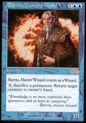 1x Barrin, Master Wizard MTG - Urza's Saga - Heavy Play