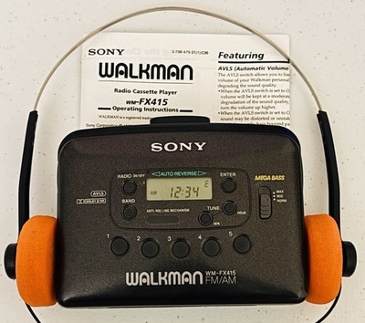 Sony Walkman WM-FX415 Cassette Player Only- New Belt - Reconditioned- No Radio