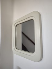 Specchio Anni 80' Di Sormani In Legno Laccato Bianco