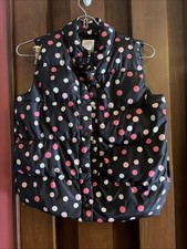 gymboree size large 10-12 girls puffer vest dots pink