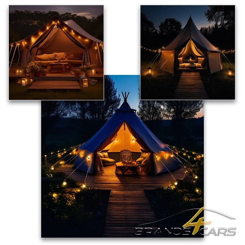 2x ENVA 2in1 LED 10m LICHTERKETTE AUFROLLBAR + CAMPING LEUCHTE CAMPINGLAMPE AKKU - Picture 6 of 7
