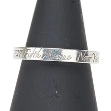 TIFFANY&Co. Notes Narrow Ring SV925 Silver Women's Used
