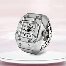 Ring Watch New Hot Selling Creative Alloy Shell Finger Square Dial Couple Men