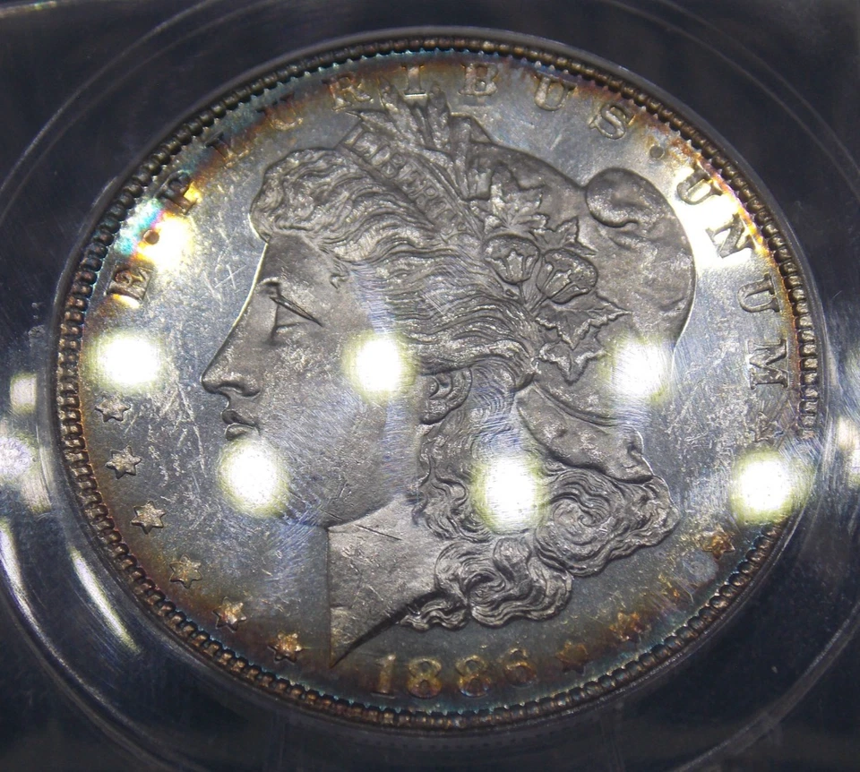 1886 "P" Morgan SILVER Dollar $1 ANACS MS63 DMPL #298 Deep Mirror Proof Like DPL - Image 4 of 4