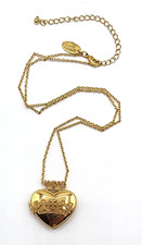 Vtg. Sincerely Sarah By Sarah Ferguson LE Diamond Crown Heart Locket Necklace