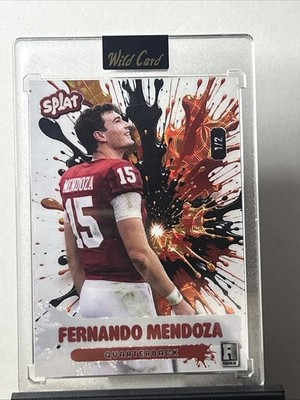  Wild Card 2026 Splat Fernando Mendoza SSP Rookie Color Blast #d 1/2 Raiders 