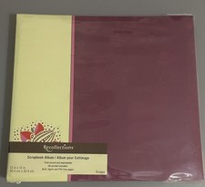 Recollections Purple Photo Memory Scrapbook Album 12x12 Floral Flowers