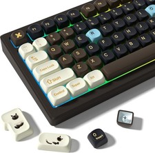 PBT Japanese Keycaps - Janese Custom Keycaps, 123 Keys XVX Profile - Cute Icons