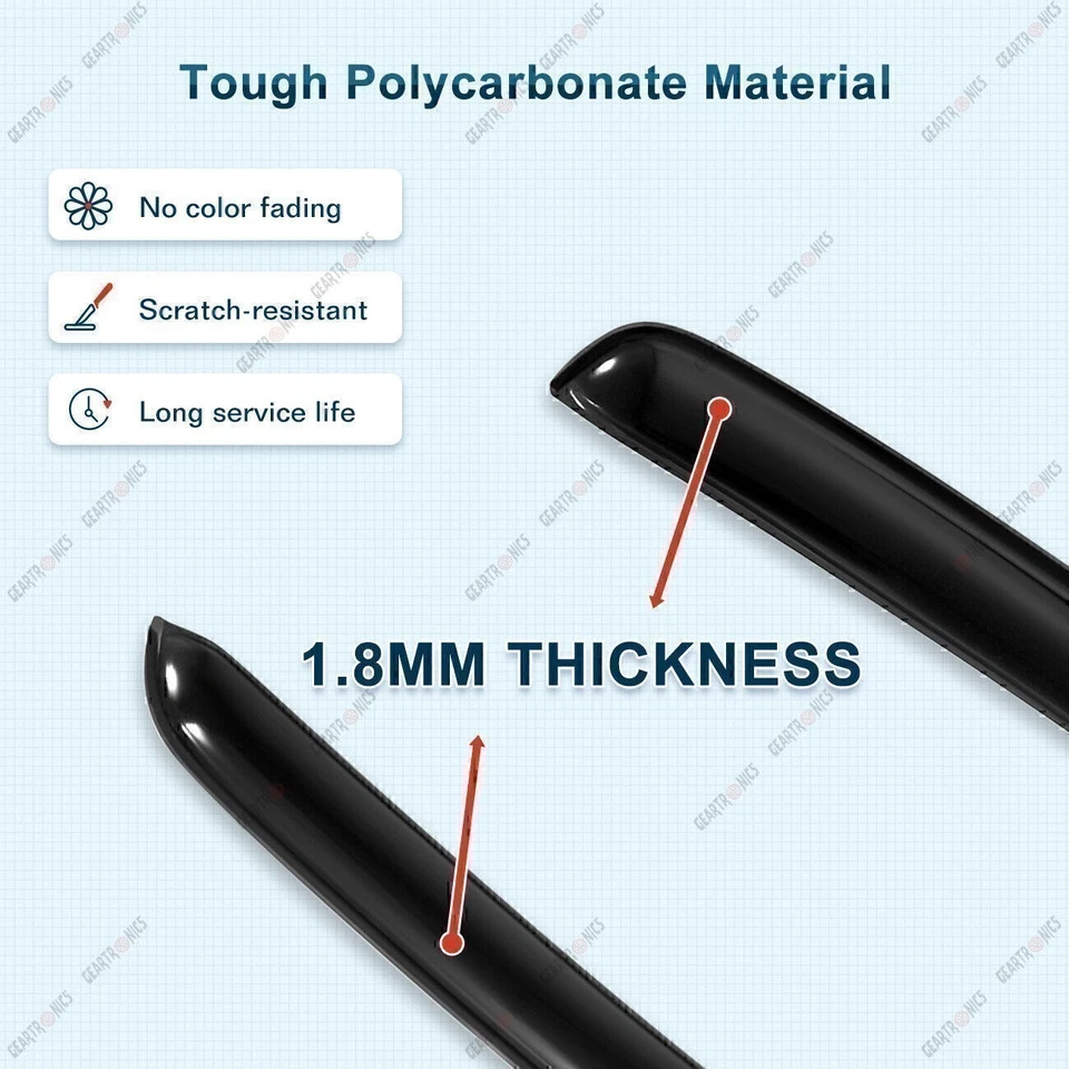 Para 94-01 Dodge Ram 1500/2500/3500 en canal ventana visera ventilación sol protectores de lluvia Foto 4 de 4