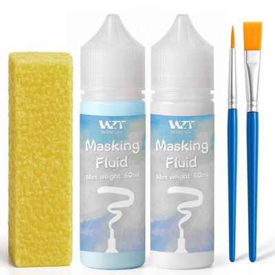 2 PCS Masking Fluid For Watercolor Painting Brush Eraser Art Supplies 60ml