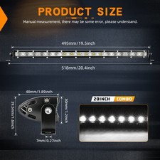713192532364248 Slim Single Row Off Road 6d Led Light Bar Car Truck Atv 713192532364248 Slim Single Row Off Road 6d Led Light Bar Car Truck Atv