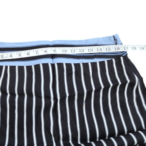LOFT Black White and Blue pin Striped Asymmetrical Hem Pencil Skirt Size 10 New - Bild 7 von 12