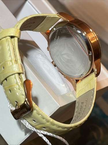 Technomarine TM-117027 MoonSun Damen Chronograph Kupfergehäuse Gelb Leder Neu in OVP - Bild 10 von 14