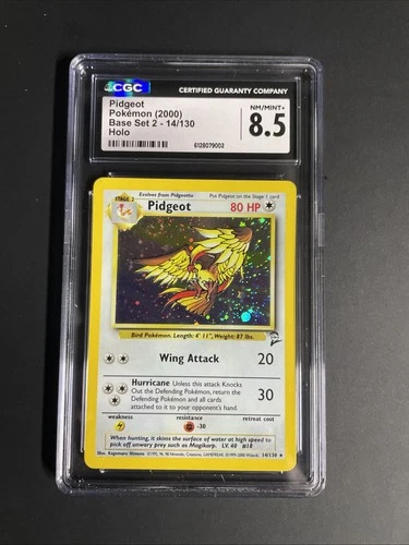 CGC 8.5 Pidgeot 2000 Base Set 2 14/130 Holo Rare Pokemon Card