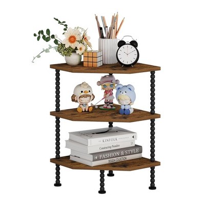 Corner Shelf Stand, Standing Corner Display Shelf, 3 Tier