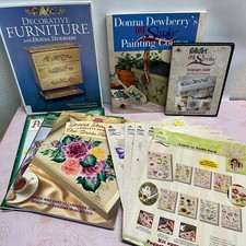 Lot One Stroke Donna Dewberry Decorative Painting Books, DVD & Worksheets