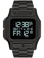 Nixon Regulus Stainless STEEL Digital Watch Metal Black Shock-Proof Boxed £320