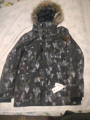 Obermeyer Ridgeline Insulated Jacket Faux Fur Men's Size L