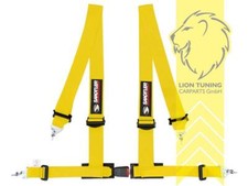 Sandtler Sport Hosenträger Gurt 4 Punkt 3 Zoll mit ECE gelb