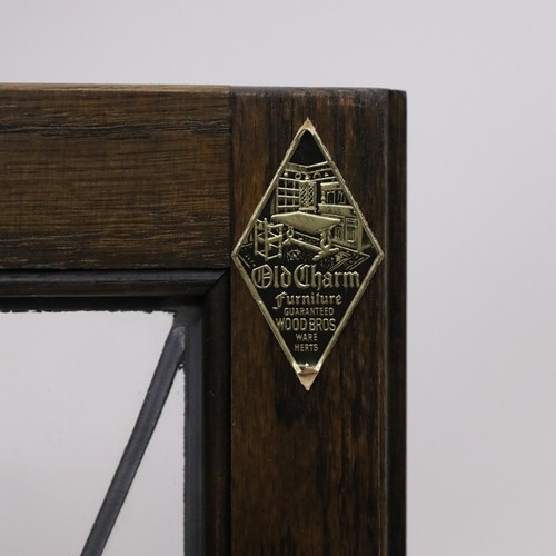 Old Charm Oak Hanging Corner Display Cabinet in Jacobean Brown FREE UK Delivery - Picture 8 of 11