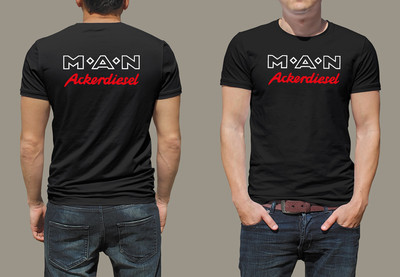 T-Shirt MAN Ackerdiesel - Gr. S - XXXL - Traktor Schlepper  Siebdruck beidseitig