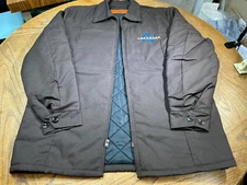 Vintage EWC Mens Long Size Large Brown Work Jacket Las Vegas NEW Quilted USA