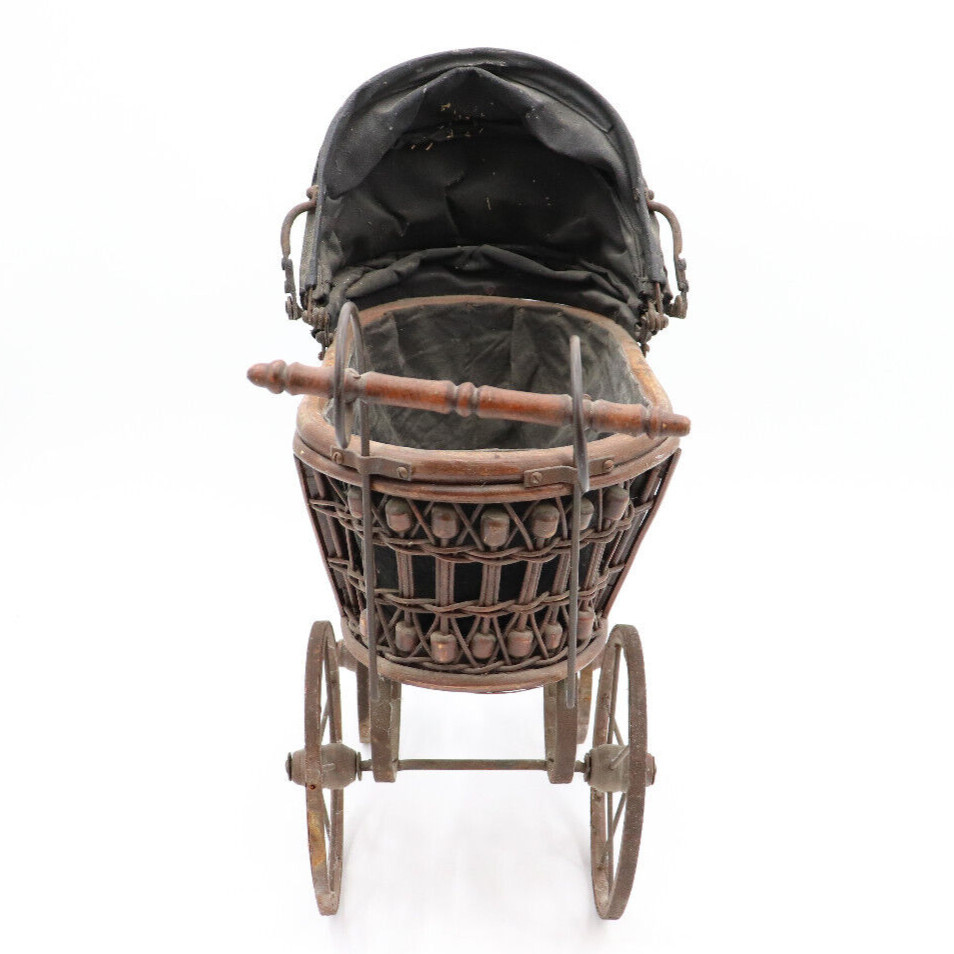 * antique pram ❀ 木製 ミニチュア ベビーカー antique pram ❀ 木製 ミニチュア ベビーカー antique pram