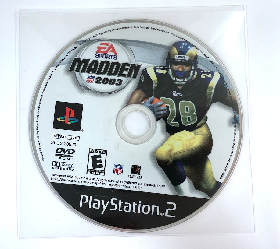 Madden NFL 2003 Video Game Tested WORKING Sony PlayStation 2 PS2
