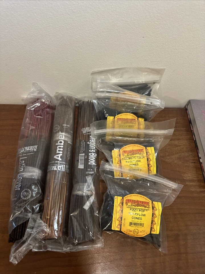 Wildberry Mixed Lot Incense Stick & Back flow Cones 5 New 2 Open W/min Gone - Image 2 of 4