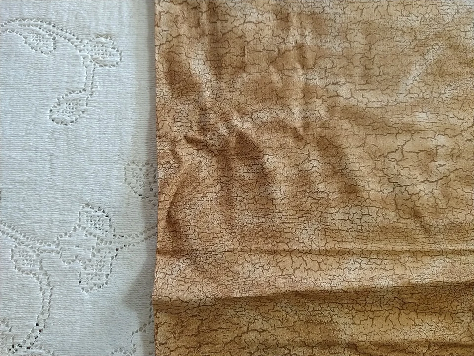 Licuadora Debbie Mumm marrón tostado tela de algodón agrietado 18x44 Mumms the Word Foto 2 de 3