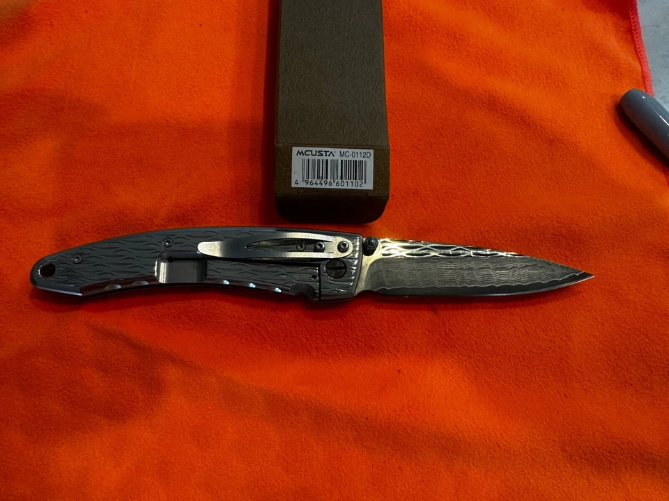 Carpeta grande McCusta Nami Damasco, navaja afilada perfección japonesa, ¡como nueva!! Foto 2 de 4