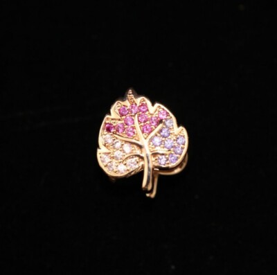 AUTHENTIC Pandora Rose Sparkling Leaf Charm 788322NPMMX
