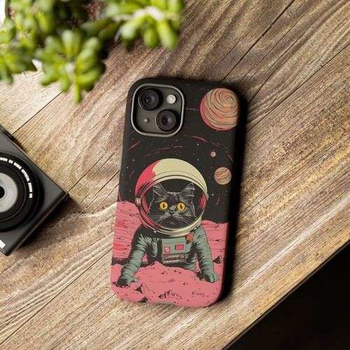 Astronaut Cat Space Kitty Retro - Phone Ink Cover Case for iPhone Galaxy Pixel - 第 39/278 張圖片