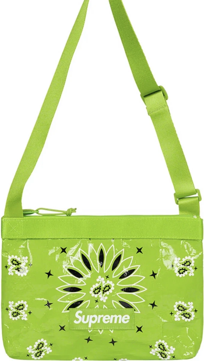Supreme store green bag