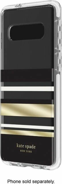 Funda rígida defensiva Kate Spade New York Samsung Galaxy S10 Park Stripe negra Foto 2 de 4