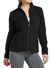Sofra Women & Plus Casual Polar Fleece Full Zip Up Winter Warm Jacket