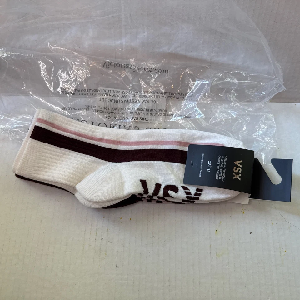 VSX (Victoria Secret) 2 Pk Quarter Socks New - Image 3 of 4