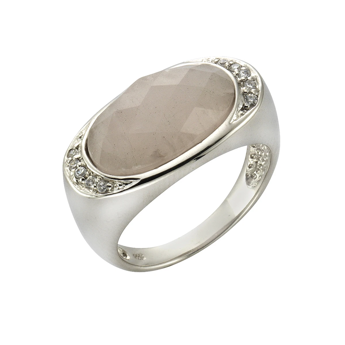 Anello da donna in argento sterling 925 massiccio pietra preziosa