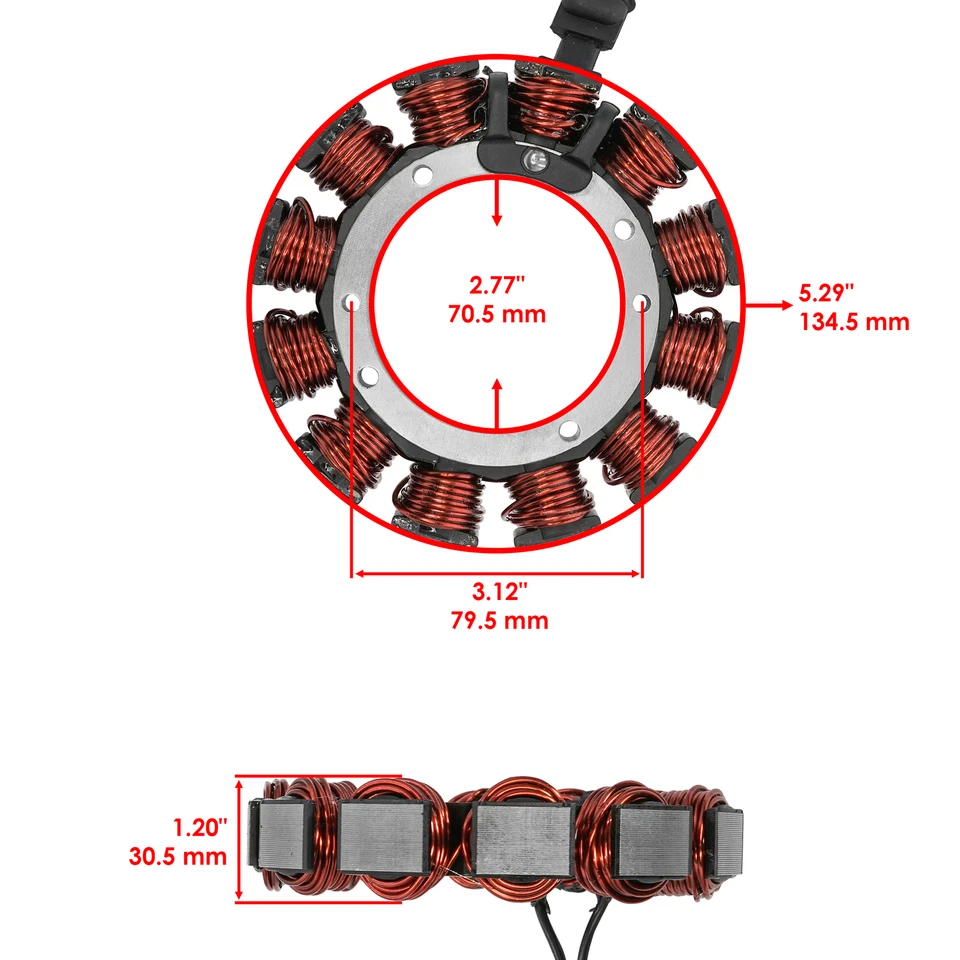 Stator For Harley Davidson FLSTC Heritage Softail Classic / FLSTF Fat Boy 91-99 - Image 2 of 4