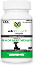 VetriScience Laboratories Canine Plus Senior Multi Vitamin for Dogs, 60 Chewab