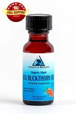 SEA BUCKTHORN OIL UNREFINED ORGANIC by H&B Oils Center PURE GLASS BOTTLE 0.5 OZ