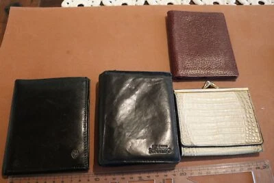 vier tolle alte Brieftaschen - Portemonnaie echt Leder ?? - Bild 1 von 4