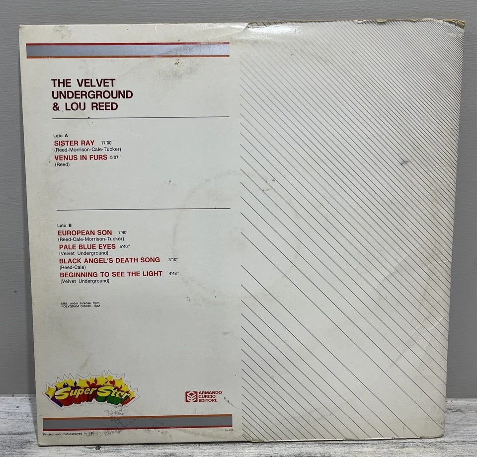 Lou Reed & Velvet Underground Vinyl LP + 12-page Book Italian Import Super Star Foto 4 de 4