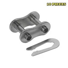 10-PIECES 35NP Nickel Plated Connecting Link, Roller Chain Master Links