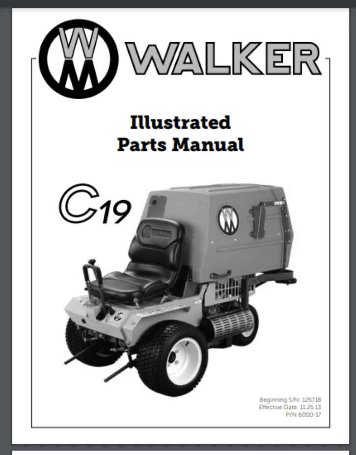 Walker mower 2013 C19 Illustrated Parts manual 125718 140306 40