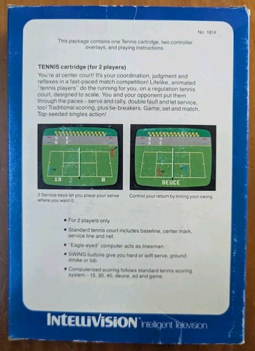 Tennis - Mattel Intellivision - *Complete* - Excellent Conditon - Picture 2 of 5