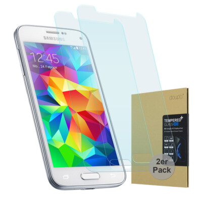 2x 9H Hartglas Samsung Galaxy S5 MINI HD Display Schutz Glas Verbundglas Folie